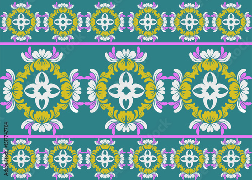 Seamless floral vector design with decorative flower ornaments for wallpaper
