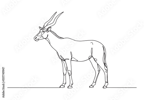 Elegant Azawakh illustration in single continuous line drawing s