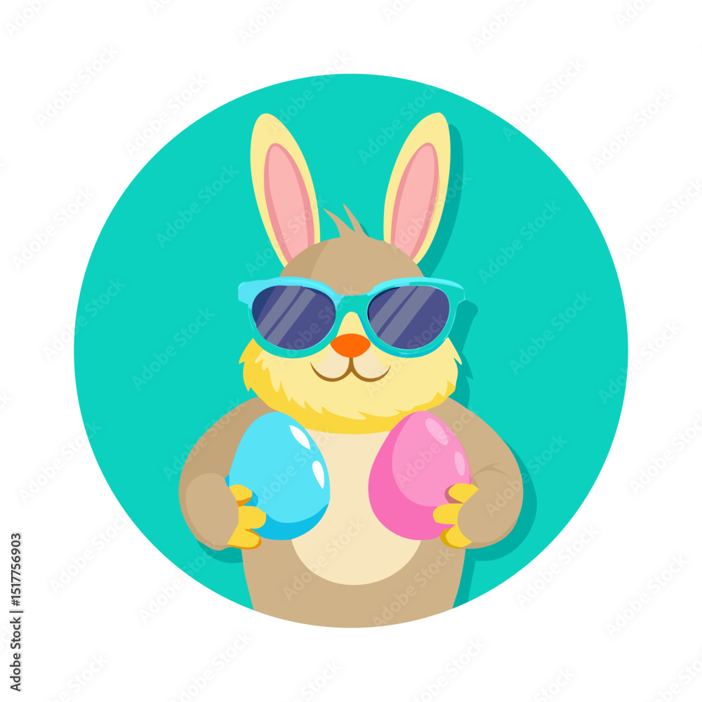 Fototapeta premium easter bunny with easter egg
