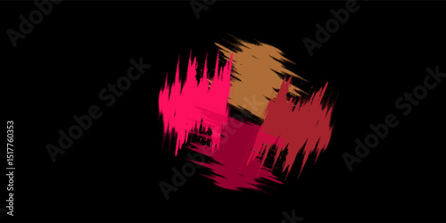 Colorful Paint Explosion vector illustration. Color Burst isolated on a black background. EPS 10