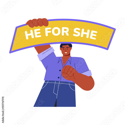 A flat style illustration showing solidarity