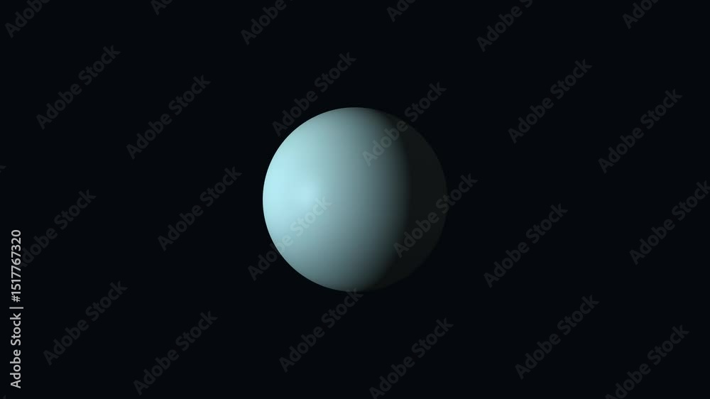uranus globe loop animation on transparent