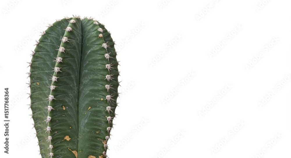 Naklejka premium Isolated Cereus Peruvianus Cactus on White Background for Graphic Design