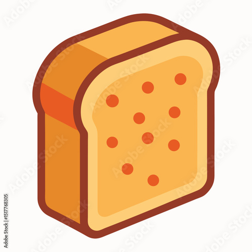 Wholegrain Bread Slice Vector