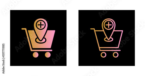 Online Health Shopping Icon Design