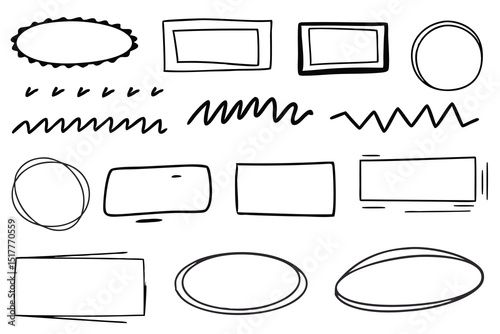 Hand-drawn Vector Illustration Frames