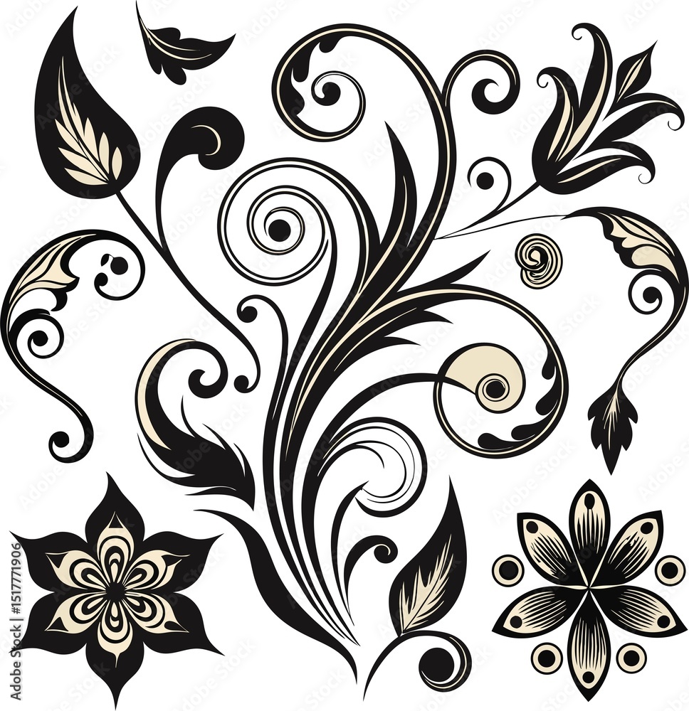Obraz premium seamless floral background