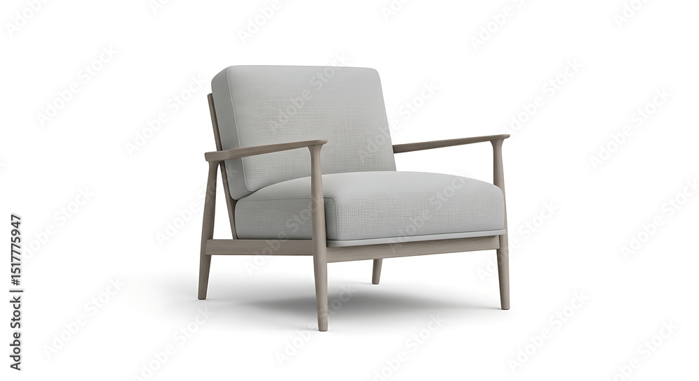 Light gray upholstered armchair Light gray upholstered armchair