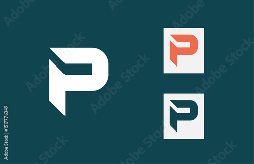 p Logo Design, Initial Logo P branding company, vector illustration
