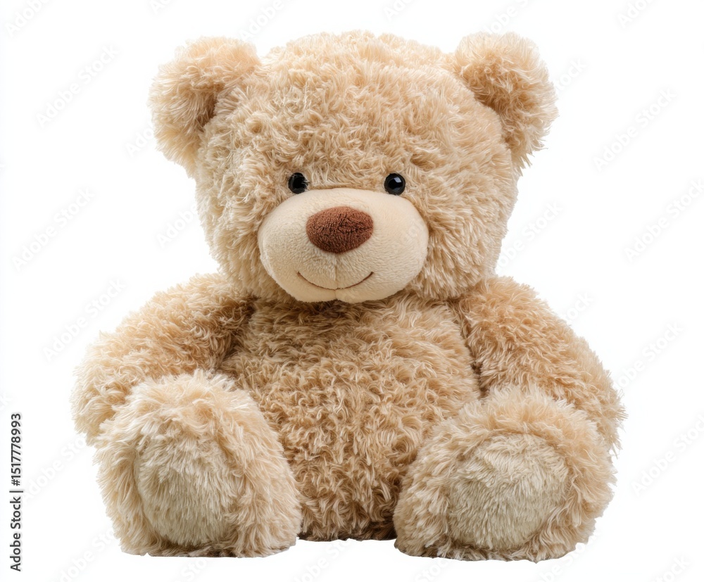 Cute Teddy Bear Sitting on White Background, Symbolizing Childhood Comfort and Emotional Support, Perfect for Toy Product Marketing : Generative AI Cute Teddy Bear Sitting on White Background, Symbolizing Childhood Comfort and Emotional Support, Perfect for Toy Product Marketing : Generative AI