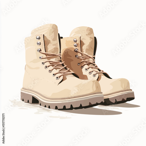 pair of fashion boots on soft shadows