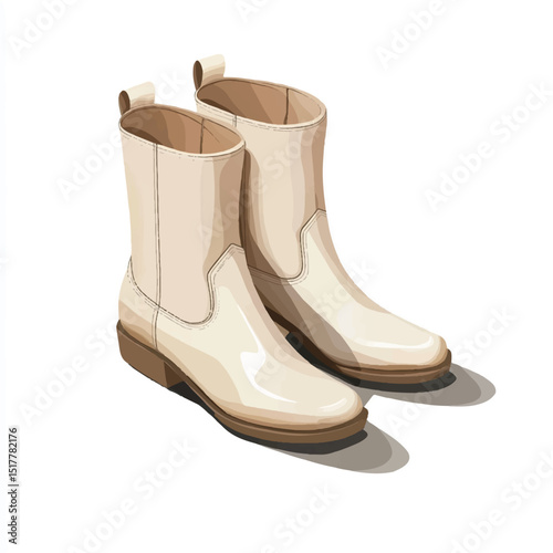 pair of fashion boots on soft shadows
