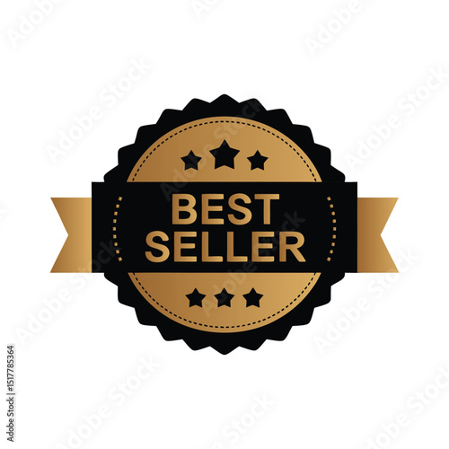 Best Seller Gold Award Badge logo