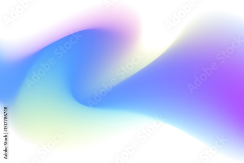 Pink, blue blurry wave form, iridescent smooth gradient neon brush stroke isolated motion element, transparent background. Dream glow abstract watercolor shape.