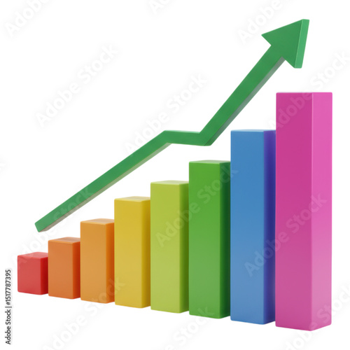 Colorful 3D Bar Graph with Upward Trend PNG Transparent Background Free Download Colorful 3D Bar Graph with Upward Trend PNG Transparent Background - GFXLoad