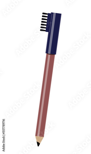 Illustration of an Eyebrow Pencil with Brush