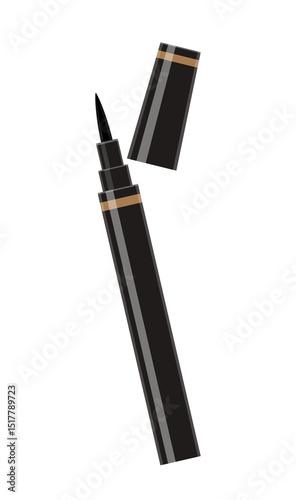 Illustration of a Black Liquid Eyeliner Pen