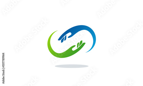 Two hands in a graceful, connected design.