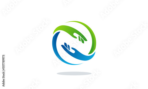 Two hands forming a circular design.