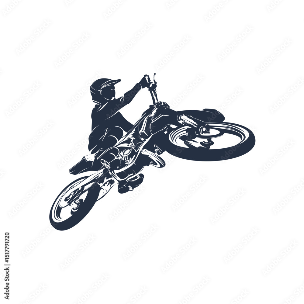 Ταπετσαρία Motocross rider performing a daring jump.