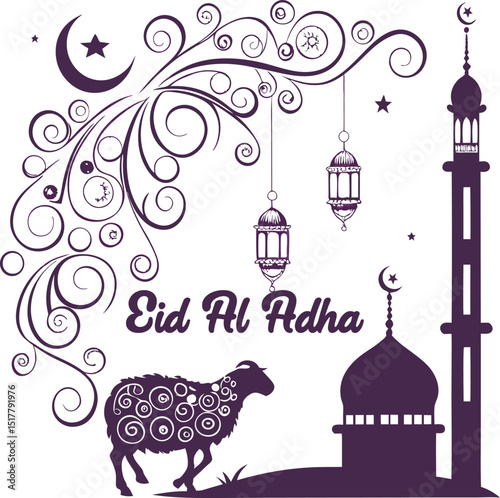 Spiritual Sacrifice Eid al-Adha Graphic for Social Media post