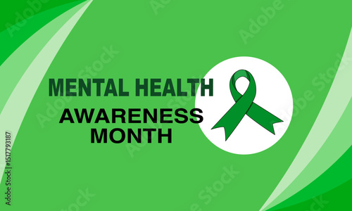 Mental Health Awareness Month in May. Annual campaign in United States. Raising awareness of mental health. Control and protection. Prevention campaign. Medical health care design.