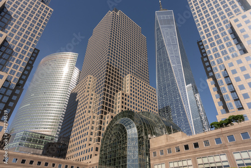 New York's skyscrapers are vertical architectural structures of great impact