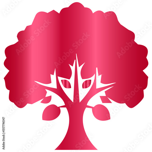Ornate arboreal silhouette graphics blended with smooth, luxurious gradient color transitions