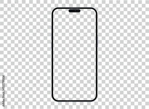 Mockup smart phone 16 generation vector. Screen Transparent and Clipping Path isolated for Infographic Business web site design app