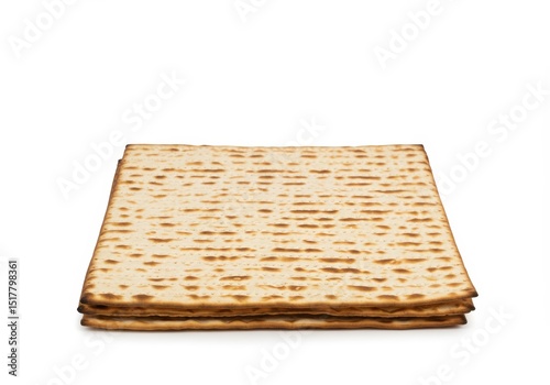 Authentic matzah stack reflecting tradition and cultural significance photo