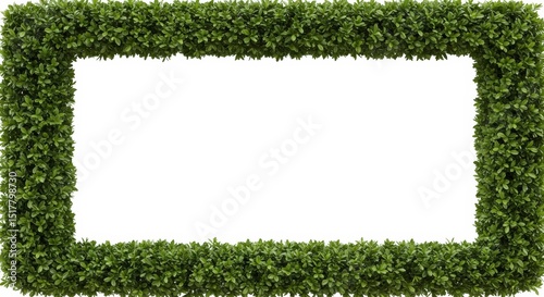 Elegant boxwood frame with copy space for designs, invitations, or presentations