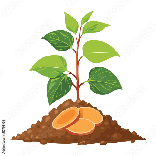 Plant with Underground Tubers