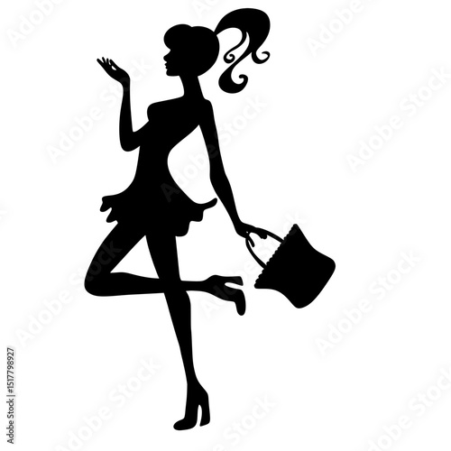 Women Shopping Silhouette