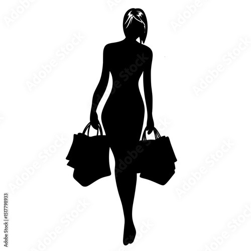 Women Shopping Silhouette