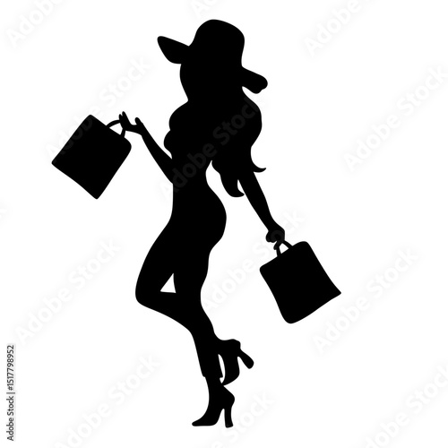 Women Shopping Silhouette