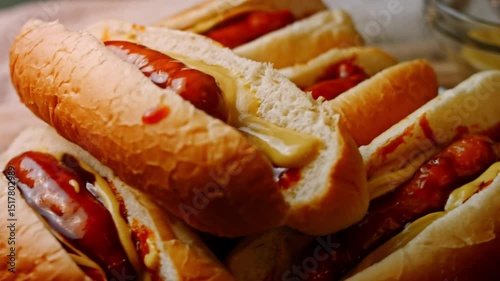 Process of preparing BBQ Brats Recipe 4K. Taste American Cuisine