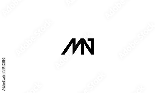 MN initial letters, monogram logo