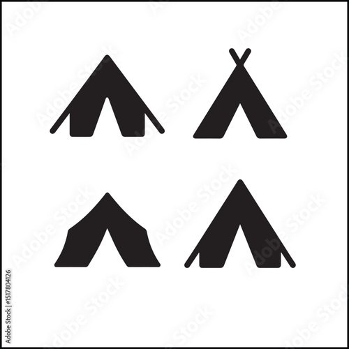 Tent silhouettes vector bundle