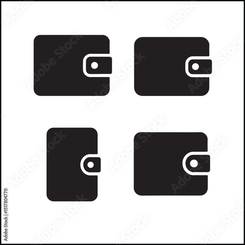 Variant wallet silhouettes vector pack
