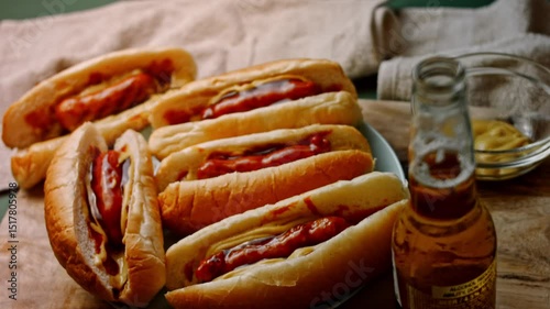 Process of preparing BBQ Brats Recipe 4K. Taste American Cuisine