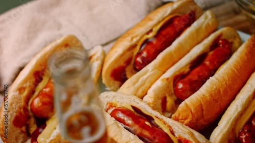 Process of preparing BBQ Brats Recipe 4K. Taste American Cuisine