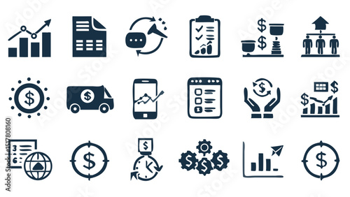 Symbolizing growth and strategic financial decisions investment return and business organization in a minimalist dark