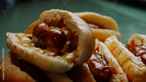 Process of preparing BBQ Brats Recipe 4K. Taste American Cuisine
