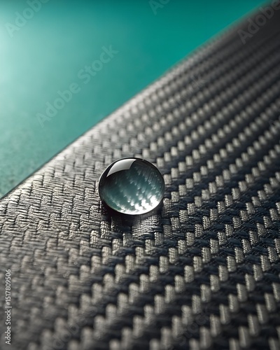 At Microscopic Scale: Two Modern Materials Converge with a Water Droplet on Carbon Fiber