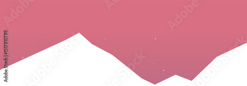 Vector gradient landscape with white mountains