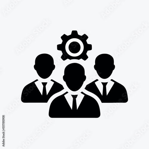 silhouettes groupof three solid human