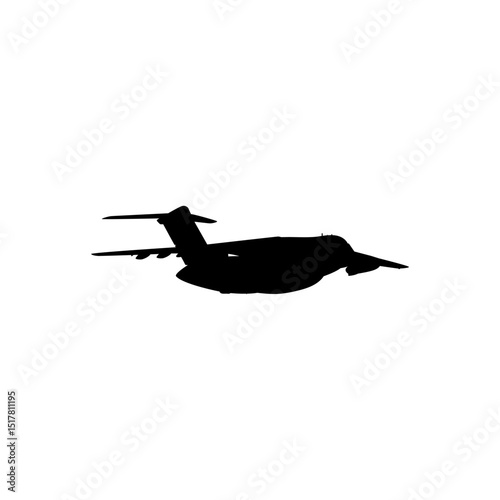 A cargo aircraft, freight aircraft, freighter, airlifter or cargo jet, can use for Logo Gram, Art Illustration, Pictogram, Apps, Website, or Graphic Design Element. Vector Illustration