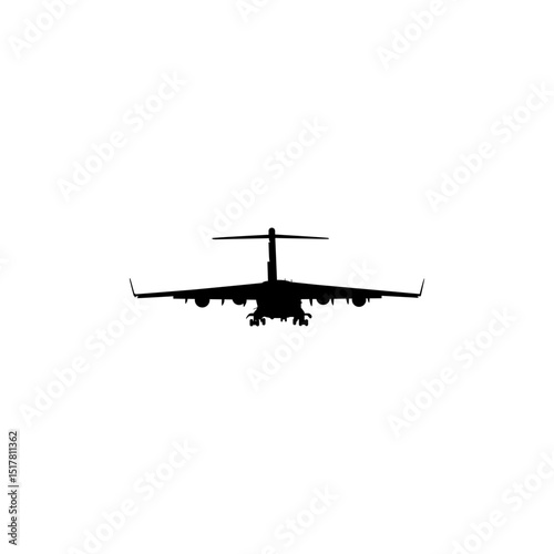 A cargo aircraft, freight aircraft, freighter, airlifter or cargo jet, can use for Logo Gram, Art Illustration, Pictogram, Apps, Website, or Graphic Design Element. Vector Illustration