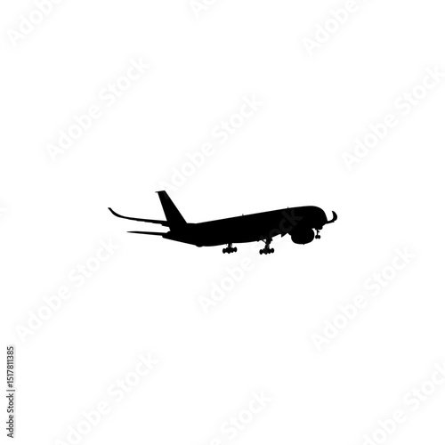 A cargo aircraft, freight aircraft, freighter, airlifter or cargo jet, can use for Logo Gram, Art Illustration, Pictogram, Apps, Website, or Graphic Design Element. Vector Illustration