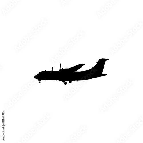A cargo aircraft, freight aircraft, freighter, airlifter or cargo jet, can use for Logo Gram, Art Illustration, Pictogram, Apps, Website, or Graphic Design Element. Vector Illustration